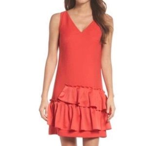 Eliza J | Orange Ruffle Dress
